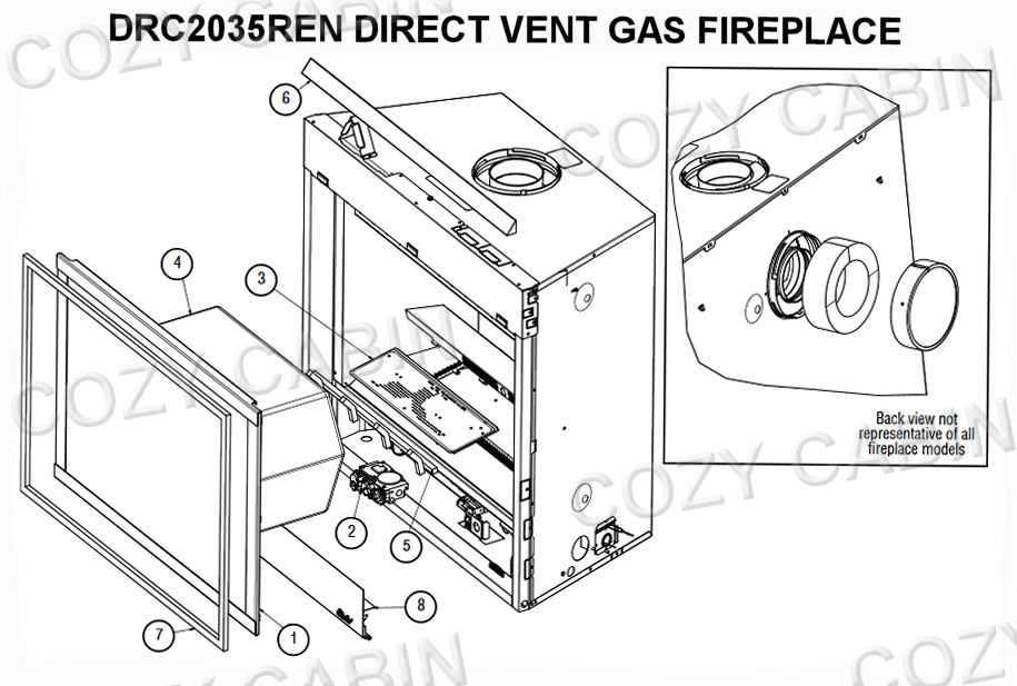 DIRECT VENT GAS FIREPLACE (DRC2035REN) #DRC2035REN